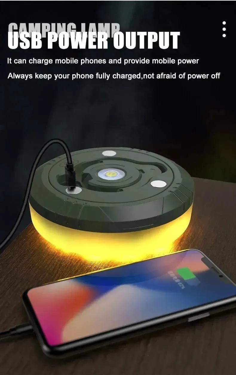 🌟 Camping String Lights, 33Ft with Lanterns (2 in 1) | Rechargeable 2000mAh Camping Lights | IPX6 Waterproof & USB Charging