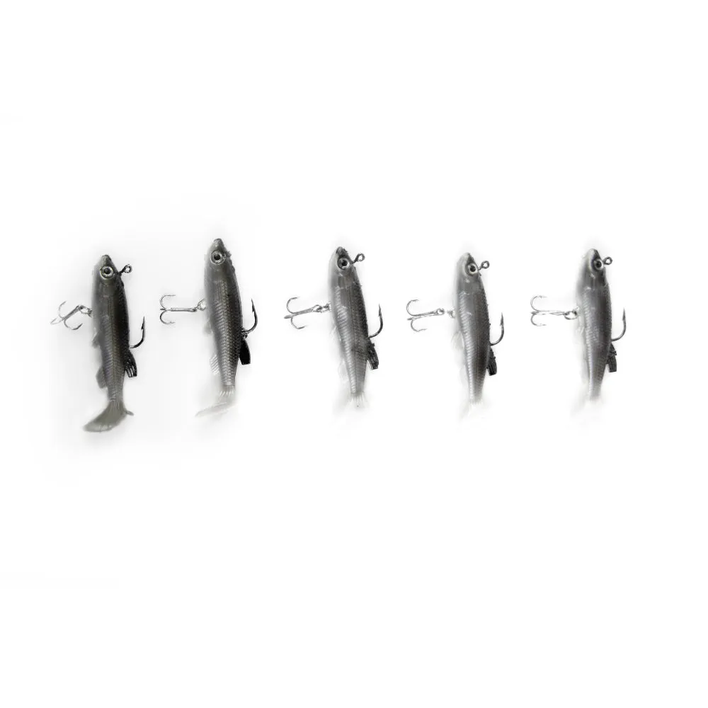 100 X Soft Plastic Vibe Freshwater Lures Mullet Flathead Jig Heads Cod Fishing