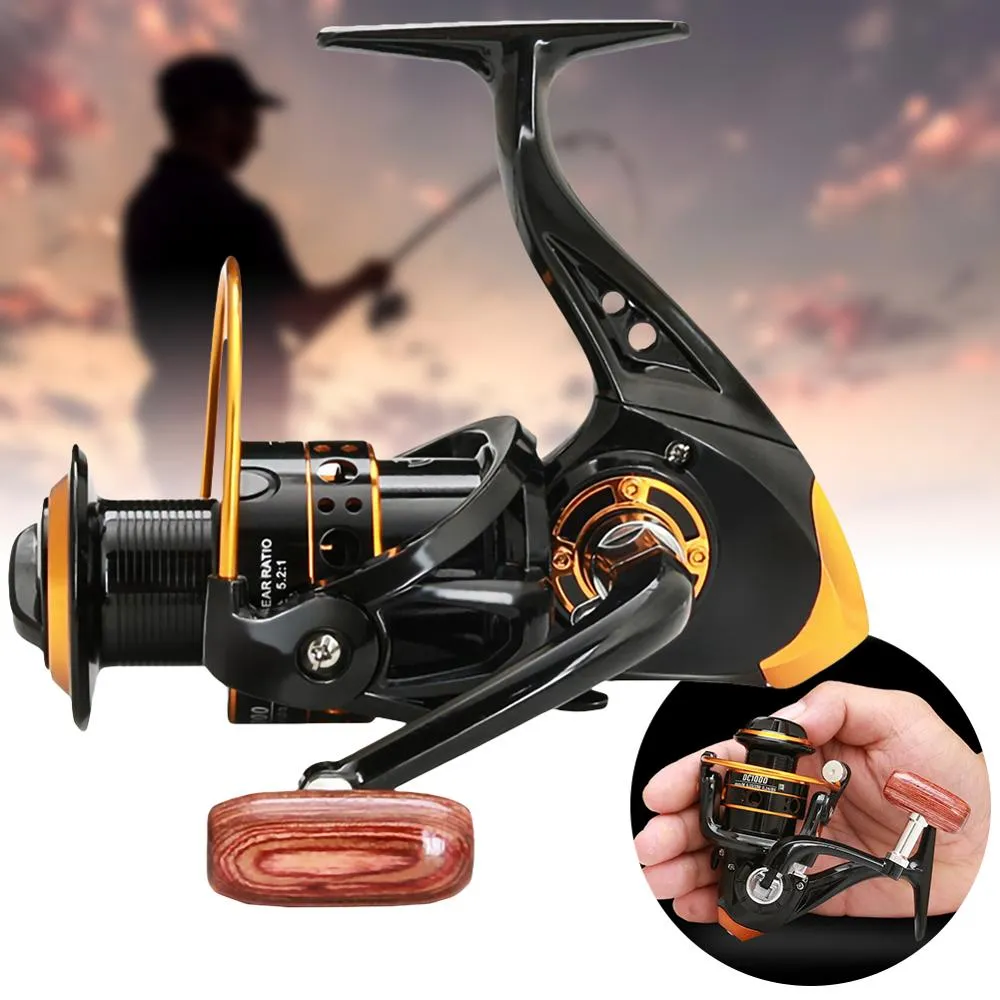 1000-7000 Series High Speed Rock Fishing Wheel All Metal Spool No Gap Spinning Reel Line Spool Anti-corrosion Fishing Reel