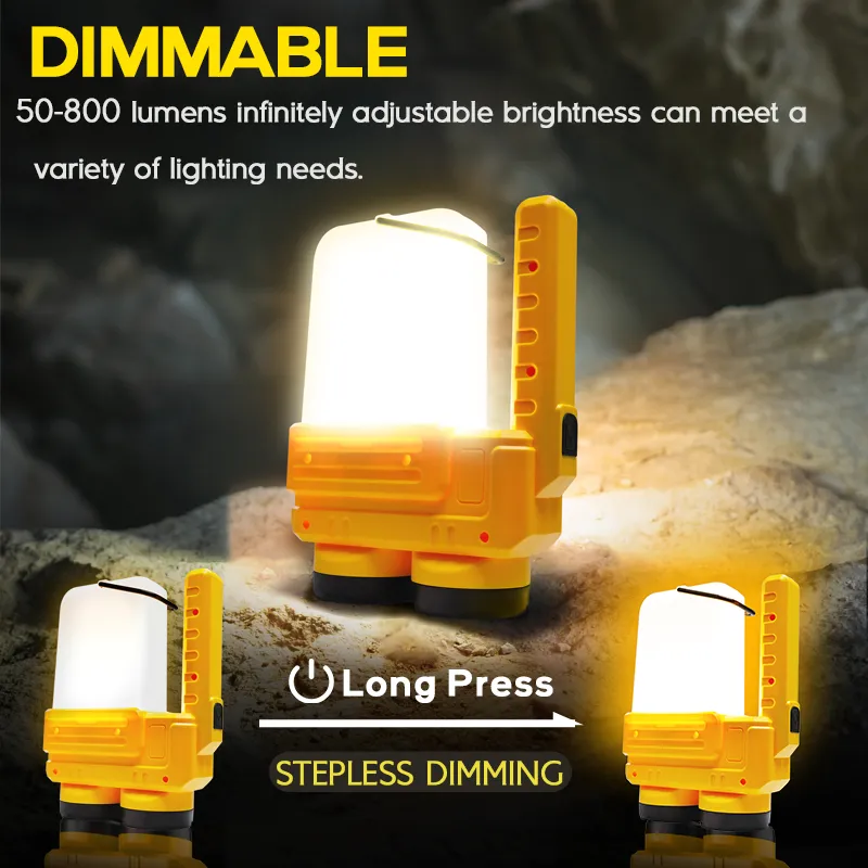 1000 Lumens Hanging Lantern Flashlight Rechargeable Handheld Spotlight