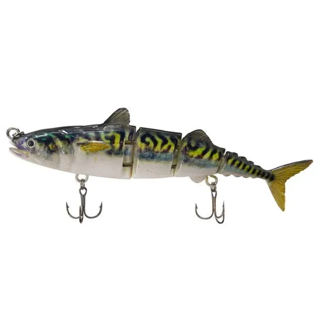 15cm 31g Sinking Wobblers Hard Jointed Bass Artificial Bait 4 Section Tuna Fishing Lures Swimbait