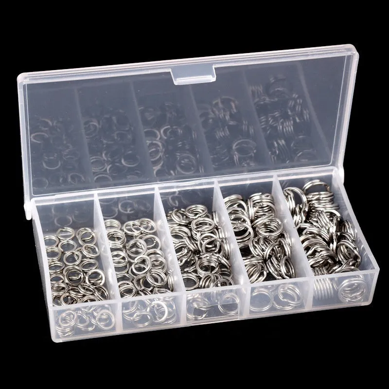 200pcs Heavy Duty Stainless Steel Fishing Split Rings