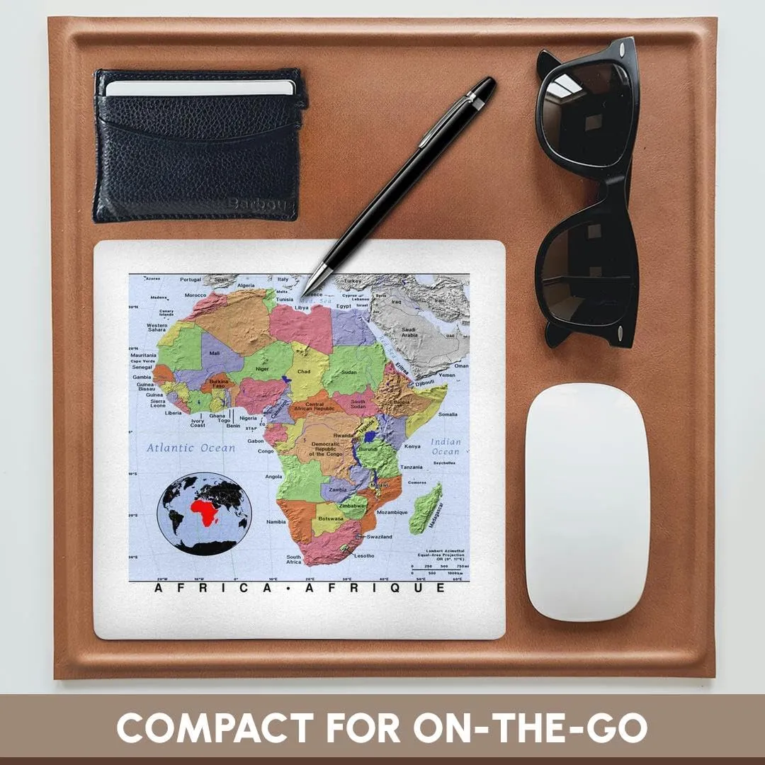 3D Rose "Image of Topographic Map of Africa" Matte Finish Mouse Pad - 8 x 8" - mp_171746_1