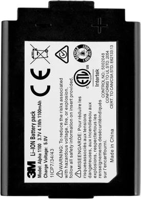 3M Alpha 1100 Rechargeable Li-Ion Battery Pack, Compatible With 3M Worktunes Model # 90542, Peltor Sport Model # TAC300 & TAC500 (ALPHA1100)