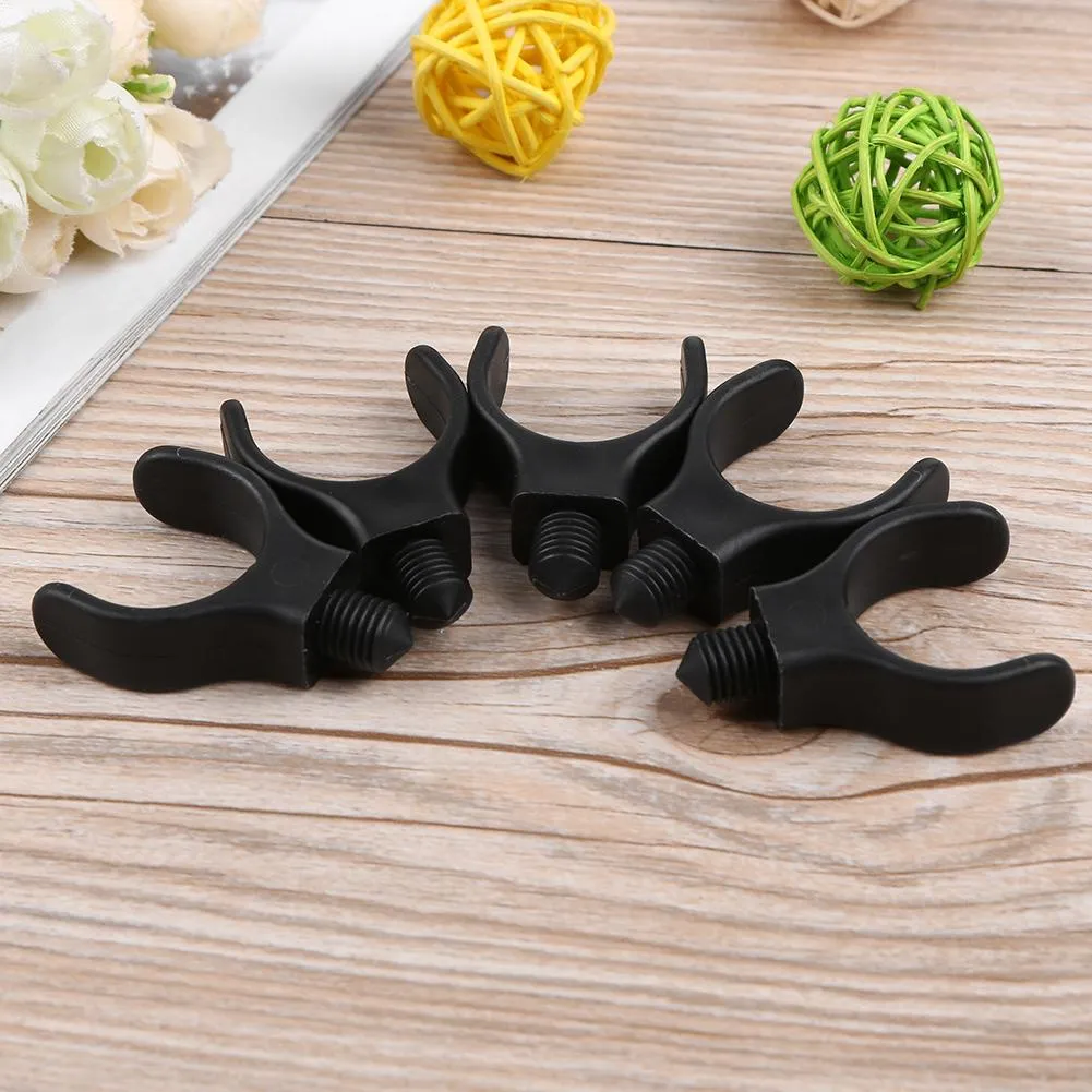 5pcs/set M3/8" Nylon Plastic Fishing Rod Holders Telescopic Fishing Rod Support Stand Head Carp Black U Shape Holder Tackle Tool