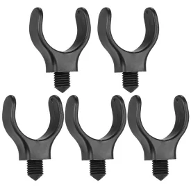 5pcs/set M3/8" Nylon Plastic Fishing Rod Holders Telescopic Fishing Rod Support Stand Head Carp Black U Shape Holder Tackle Tool