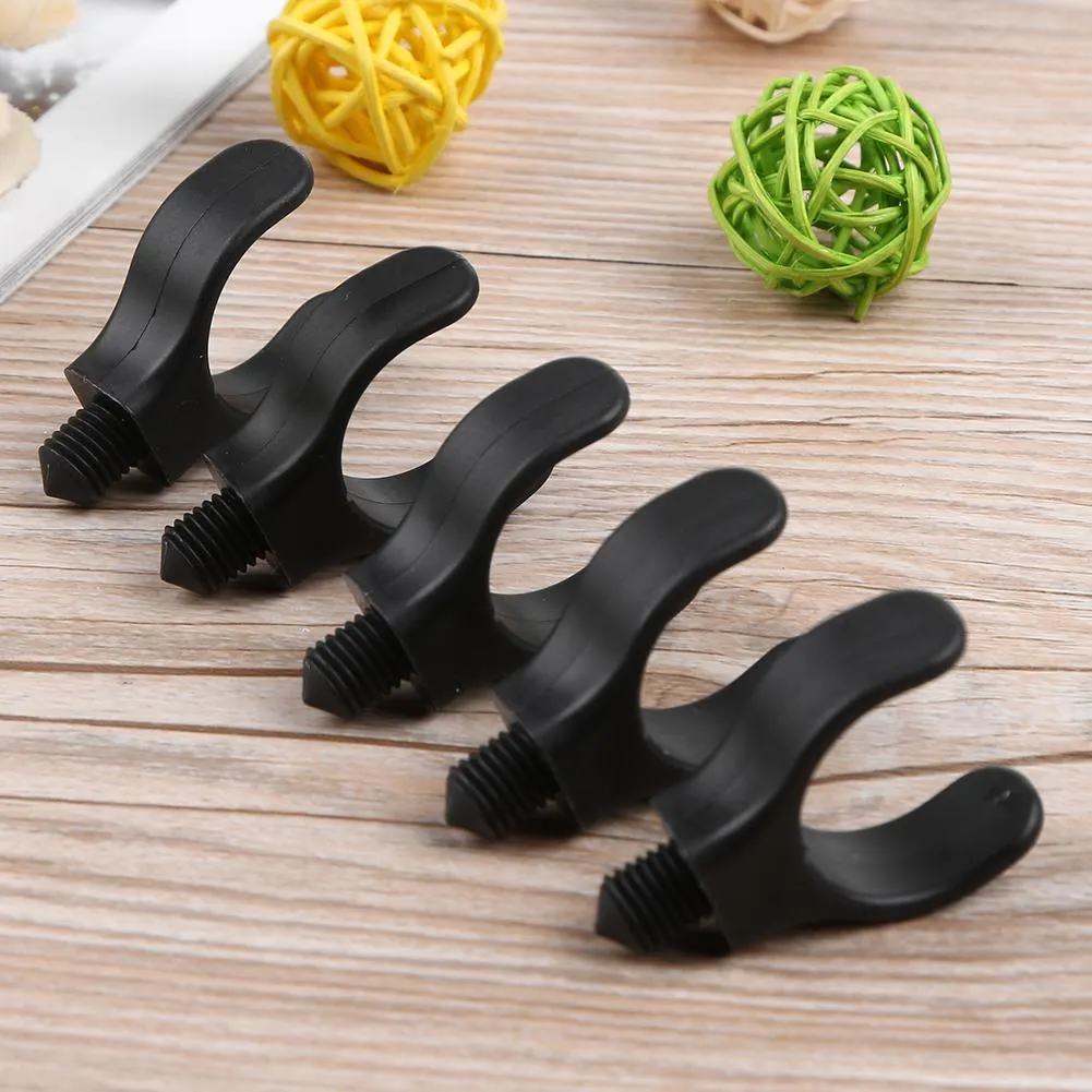 5pcs/set M3/8" Nylon Plastic Fishing Rod Holders Telescopic Fishing Rod Support Stand Head Carp Black U Shape Holder Tackle Tool