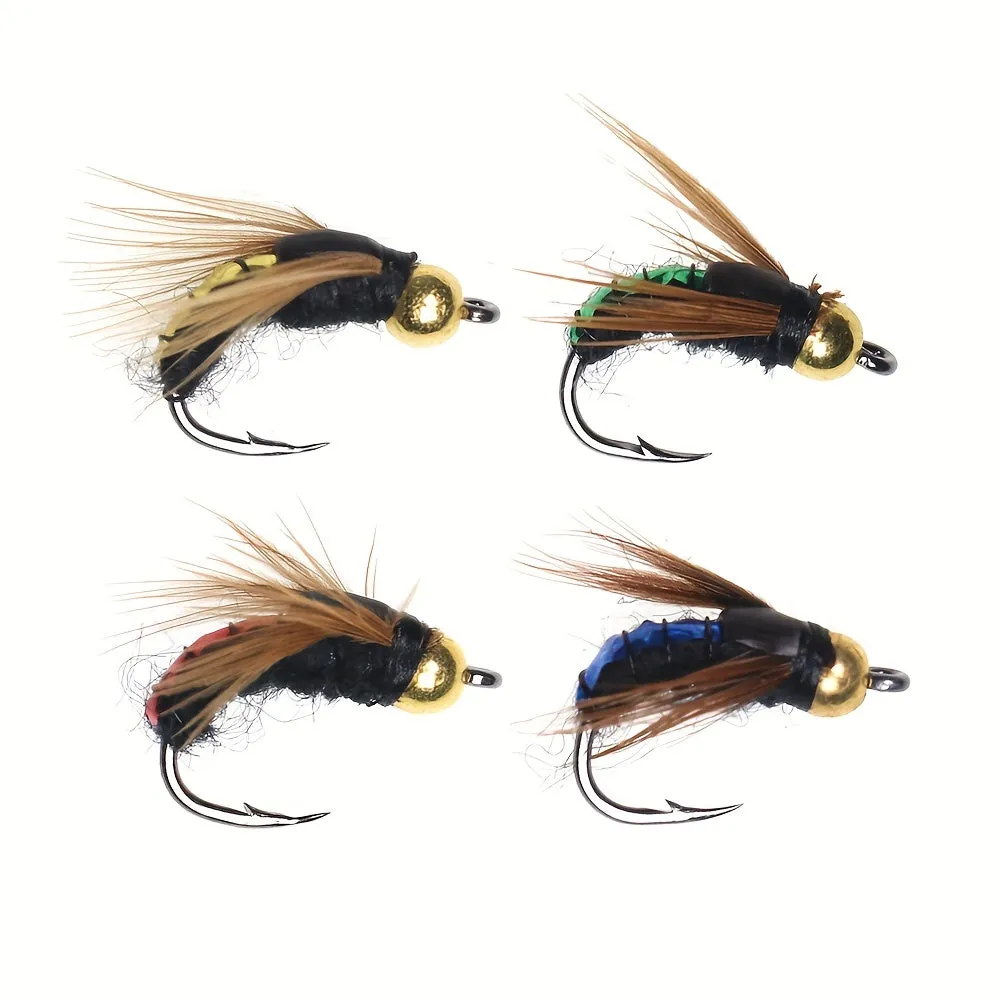 Bead Head Nymph Fly Fishing Lures with Bionic Insects