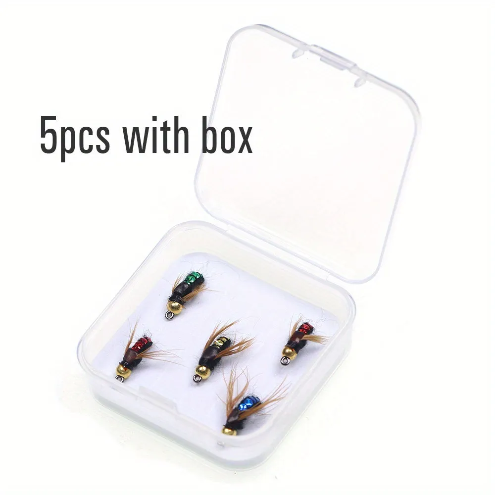 Bead Head Nymph Fly Fishing Lures with Bionic Insects