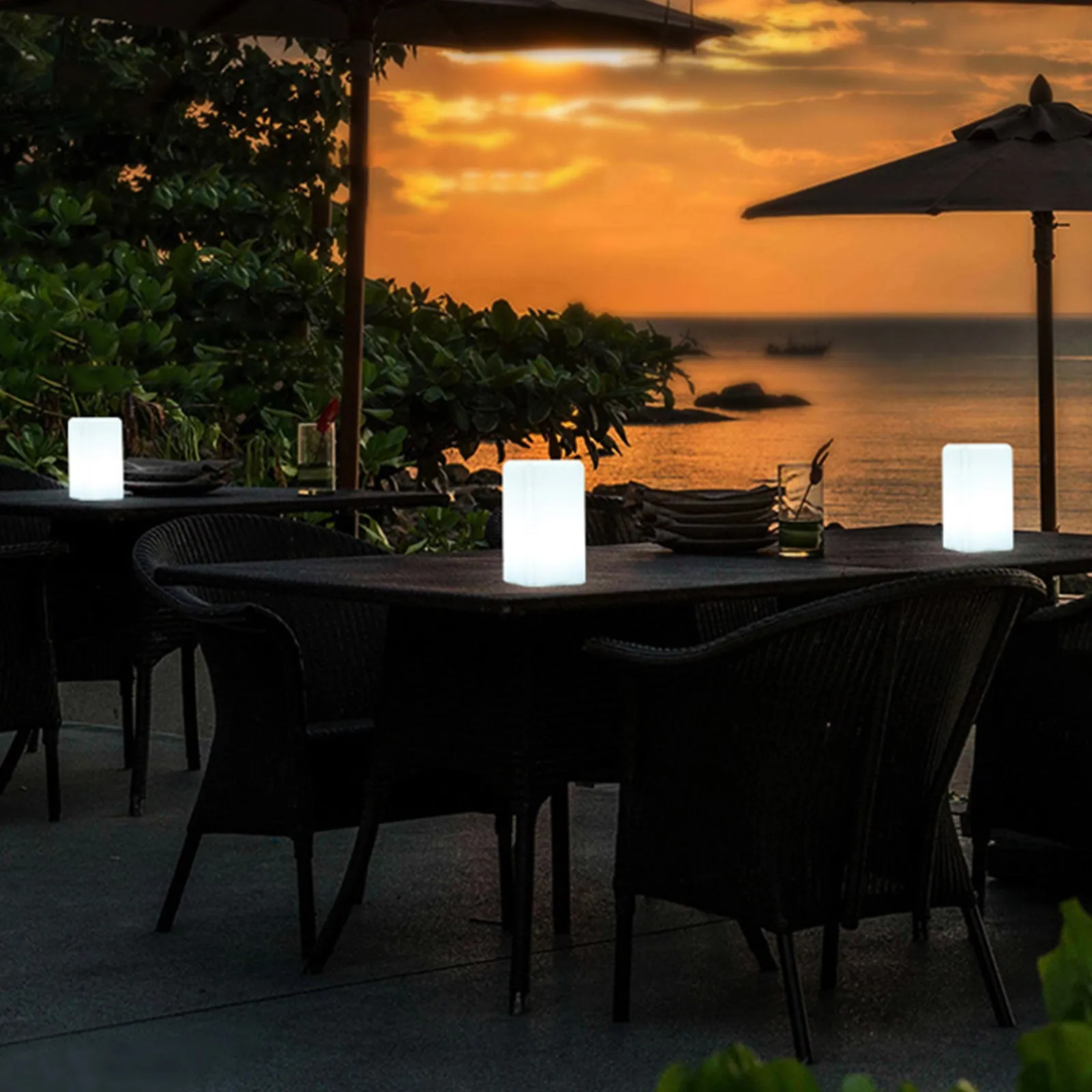 CUBOID IP65 Outdoor RGB LED Party Light  AC Charging with Remote Control