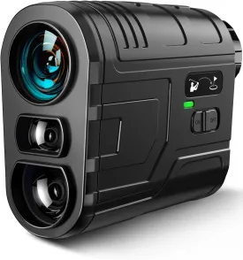 Golf Range Finder with Slope, Switch for Tournament, 1200 Yards Rechargeable Laser Rangefinder, 7X Magnification, Flag Lock Vibration, Distance Measuring Device Accessory for Men