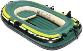 Inflatable Boat with Oars Inflatable Fishing Boats for Adults 2/3/4 Person Inflatable Boat for Pool with Oars