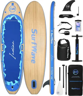 Inflatable Stand Up Paddle Board with Accessories,Blue, for Enhanced Rigidity