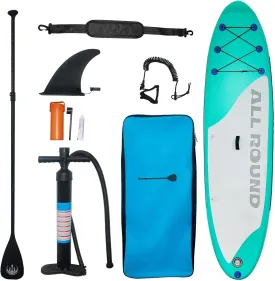 Inflatable Stand Up Paddle Board,106 x 33 Paddle Boards with Full SUP Accessories,Surfboard for Adults,Youth of All Skill Levels,Anti-Slip EVA Deck,Lightweight & Wide Stable,for Sea,Lake
