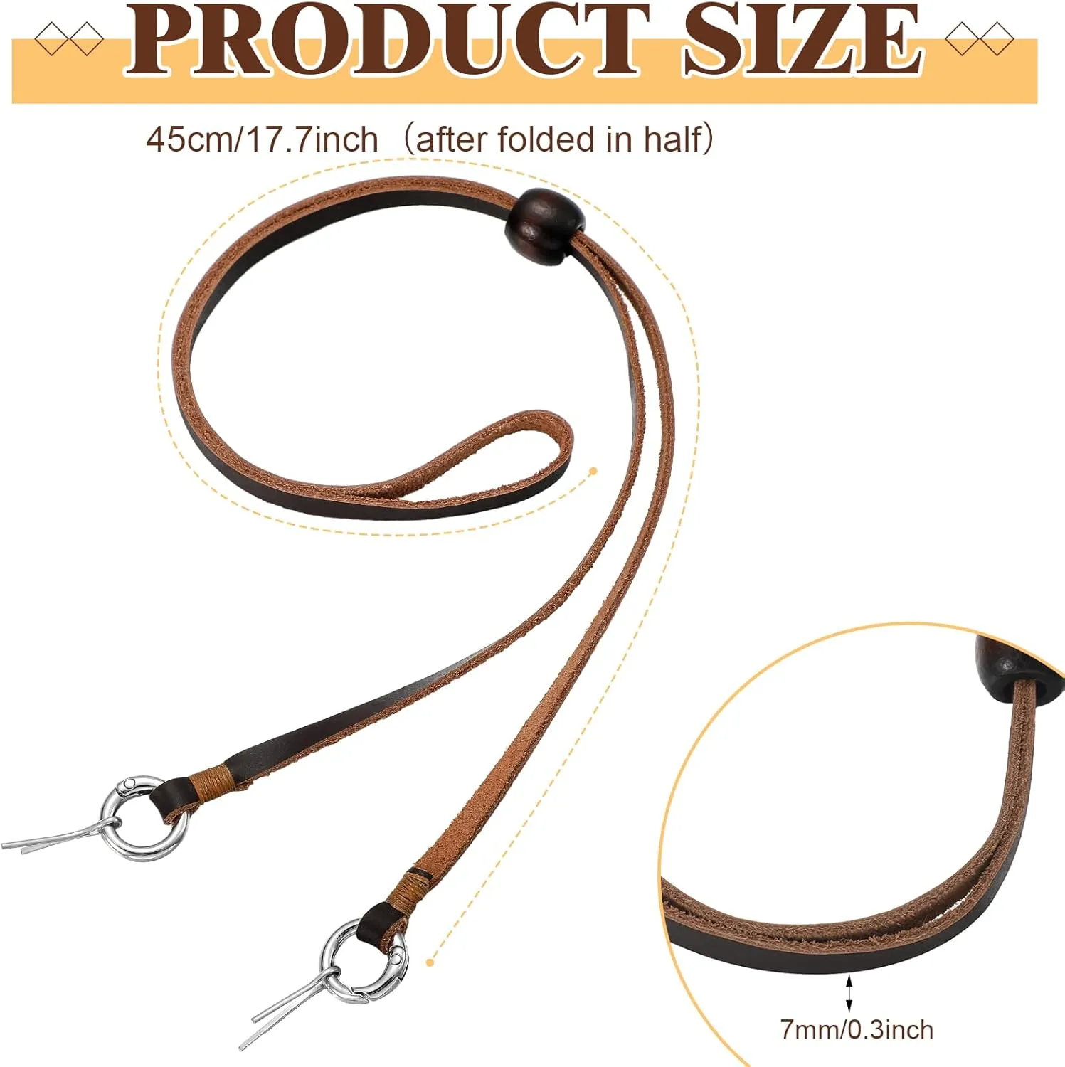 Leather Hat Chin Strap Stampede Strings for Cowboy Hats Removable Cap Chin Cord for Men Women Sun Hats