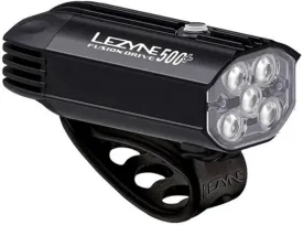 LEZYNE Fusion Drive Front Bicycle Light - Durable IPX7 Waterproof USB-C Rechargeable LED Bike Headlight with 3 Solid & 3 Flash Modes - Integrated Silicone Rubber Strap Mount - 500/600 Lumen Options
