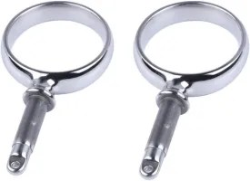 Marinebaby 316 Stainless Steel Boat Oarlock, Rowlock Oar Socket for Small Boat Dinghy Canoe,Dinghy, Lifeboat2PCS (2" Round Oarlock Support)