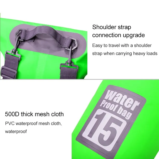 Outdoor Waterproof Dry Dual Shoulder Strap Bag Dry Sack, Capacity: 10L (Pink)
