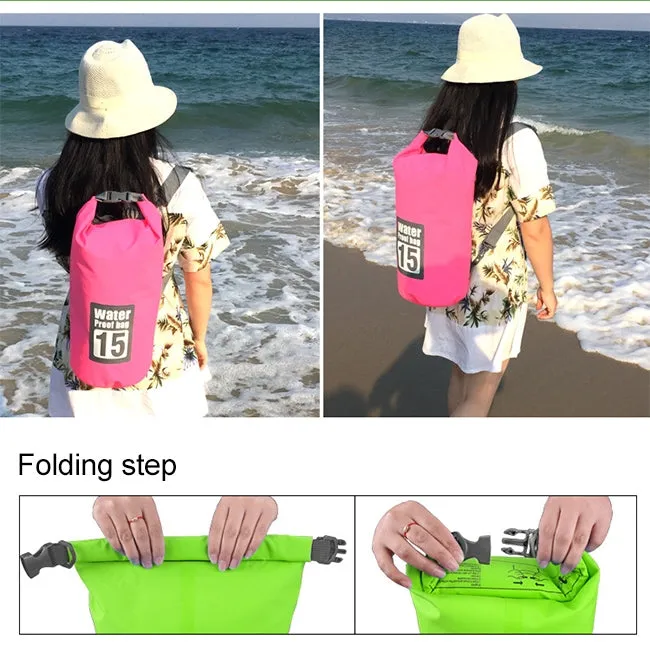 Outdoor Waterproof Dry Dual Shoulder Strap Bag Dry Sack, Capacity: 30L (Yellow)