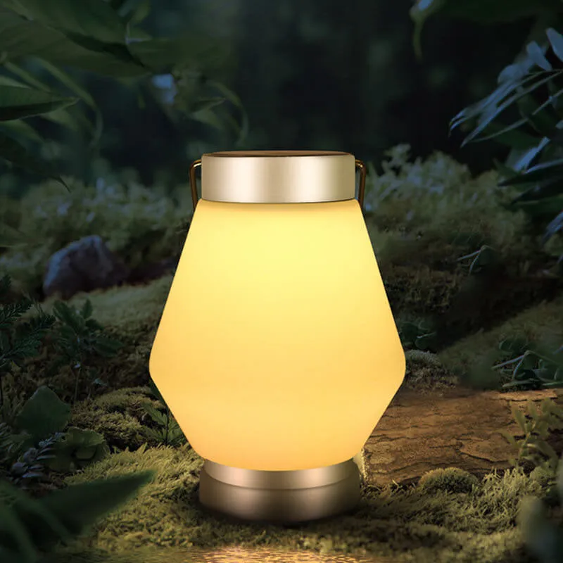 Outdoor Waterproof PE Lantern Shade LED Portable Camping Garden Light