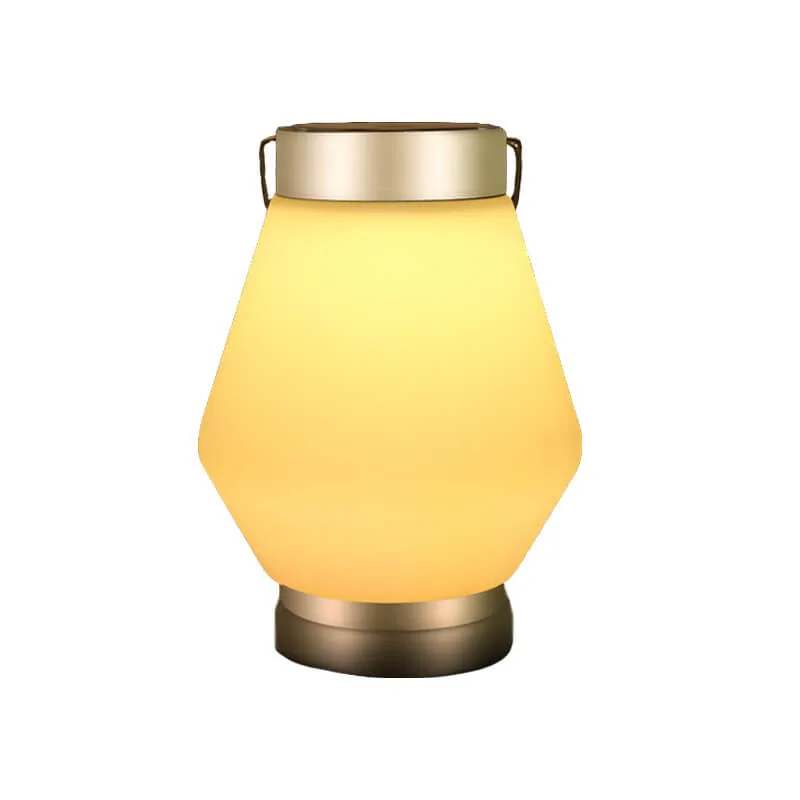 Outdoor Waterproof PE Lantern Shade LED Portable Camping Garden Light