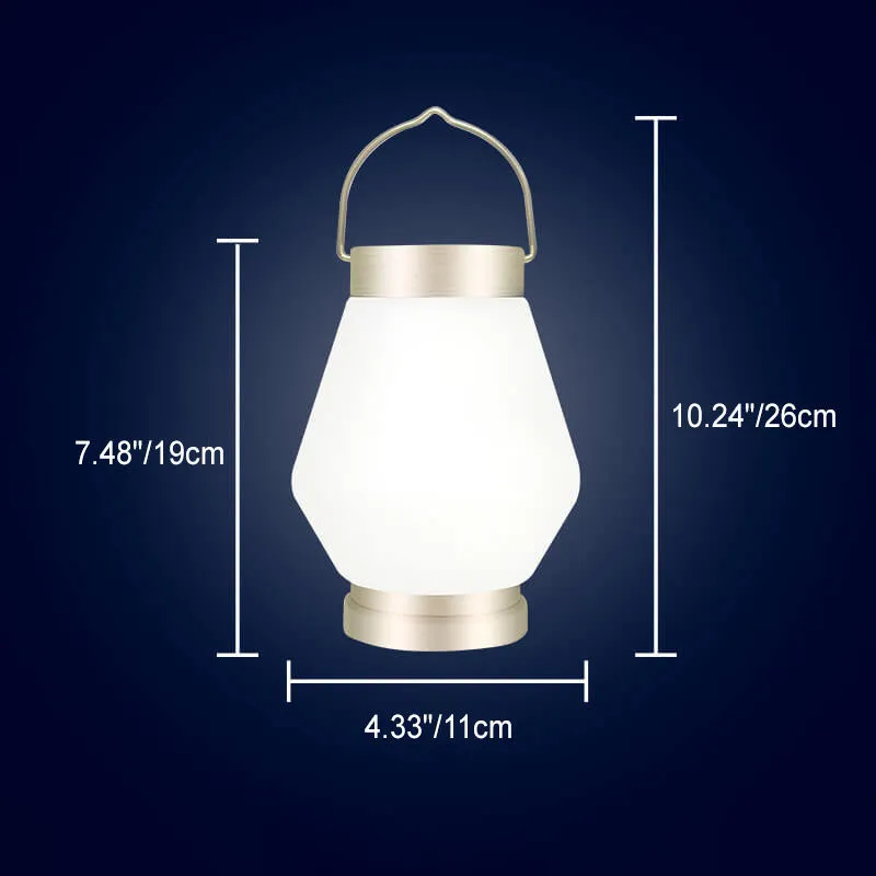 Outdoor Waterproof PE Lantern Shade LED Portable Camping Garden Light
