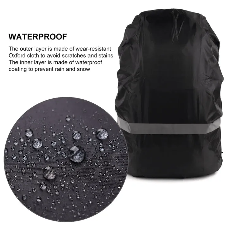 Reflective Light Waterproof Dustproof Backpack Rain Cover Portable Ultralight Shoulder Bag Protect Cover, Size:L(Orange)