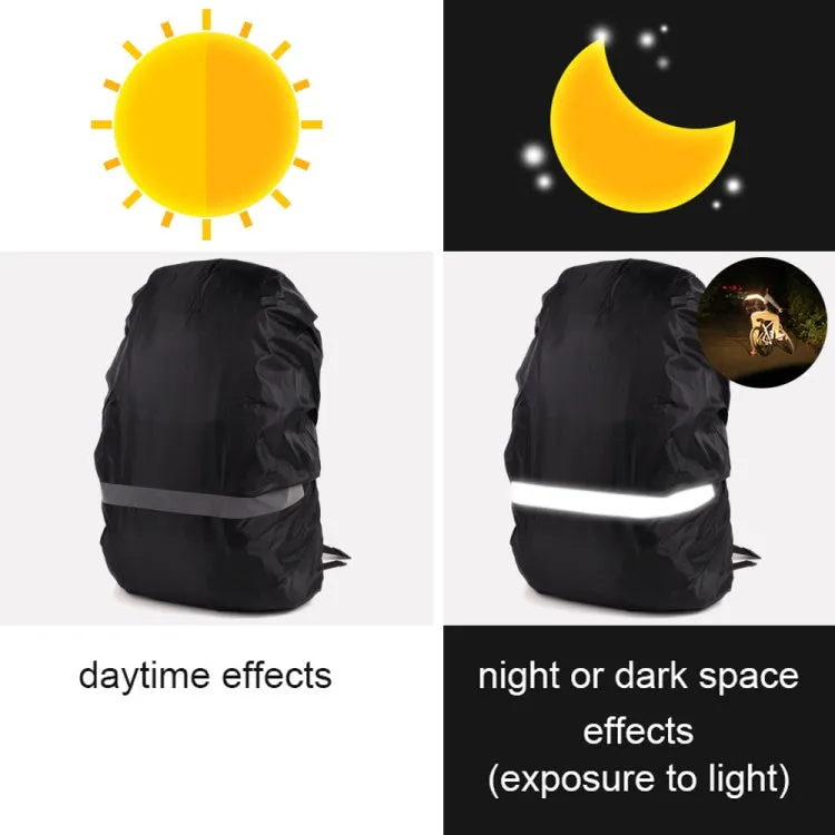 Reflective Light Waterproof Dustproof Backpack Rain Cover Portable Ultralight Shoulder Bag Protect Cover, Size:L(Orange)