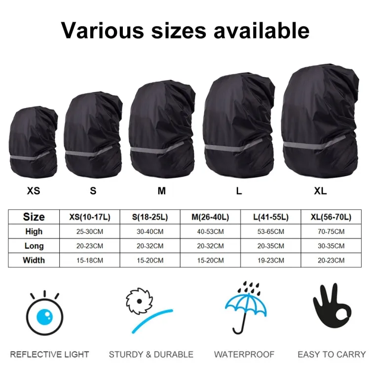 Reflective Light Waterproof Dustproof Backpack Rain Cover Portable Ultralight Shoulder Bag Protect Cover, Size:L(Orange)