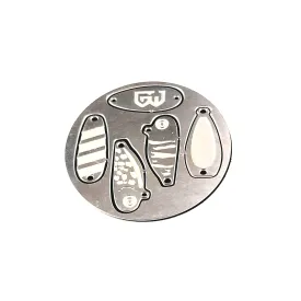 Roundabout Fishing Lure Set : Coin Size Stainless Steel Fishing Lure Kit