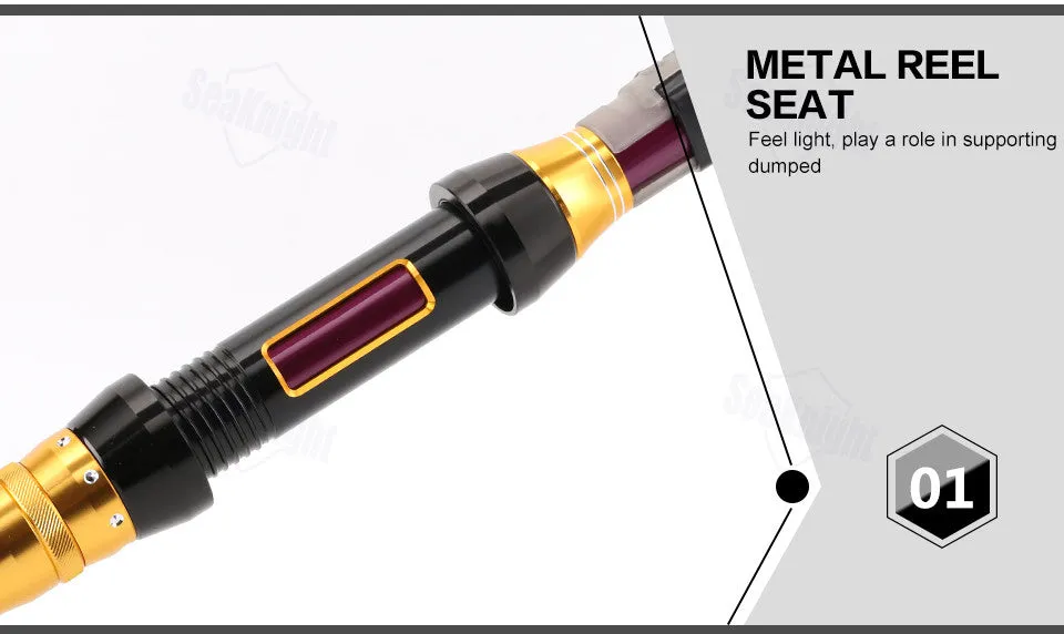 SeaKnigh Reaver Carbon 1.8M 2.1M 2.4M 2.7M 3.0M 3.6M Portable Telescopic Fishing Rod