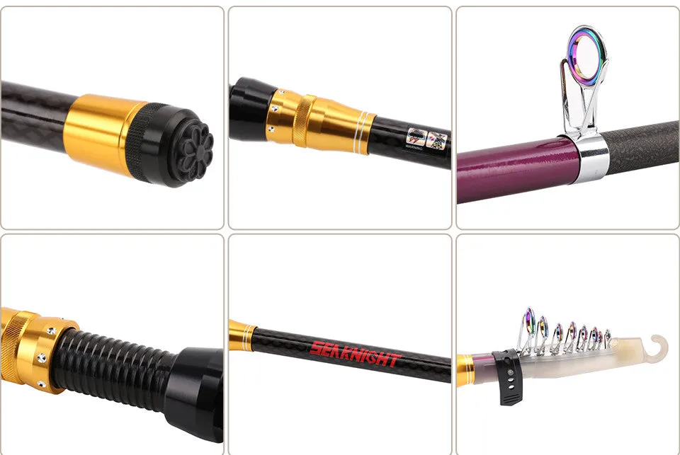 SeaKnigh Reaver Carbon 1.8M 2.1M 2.4M 2.7M 3.0M 3.6M Portable Telescopic Fishing Rod