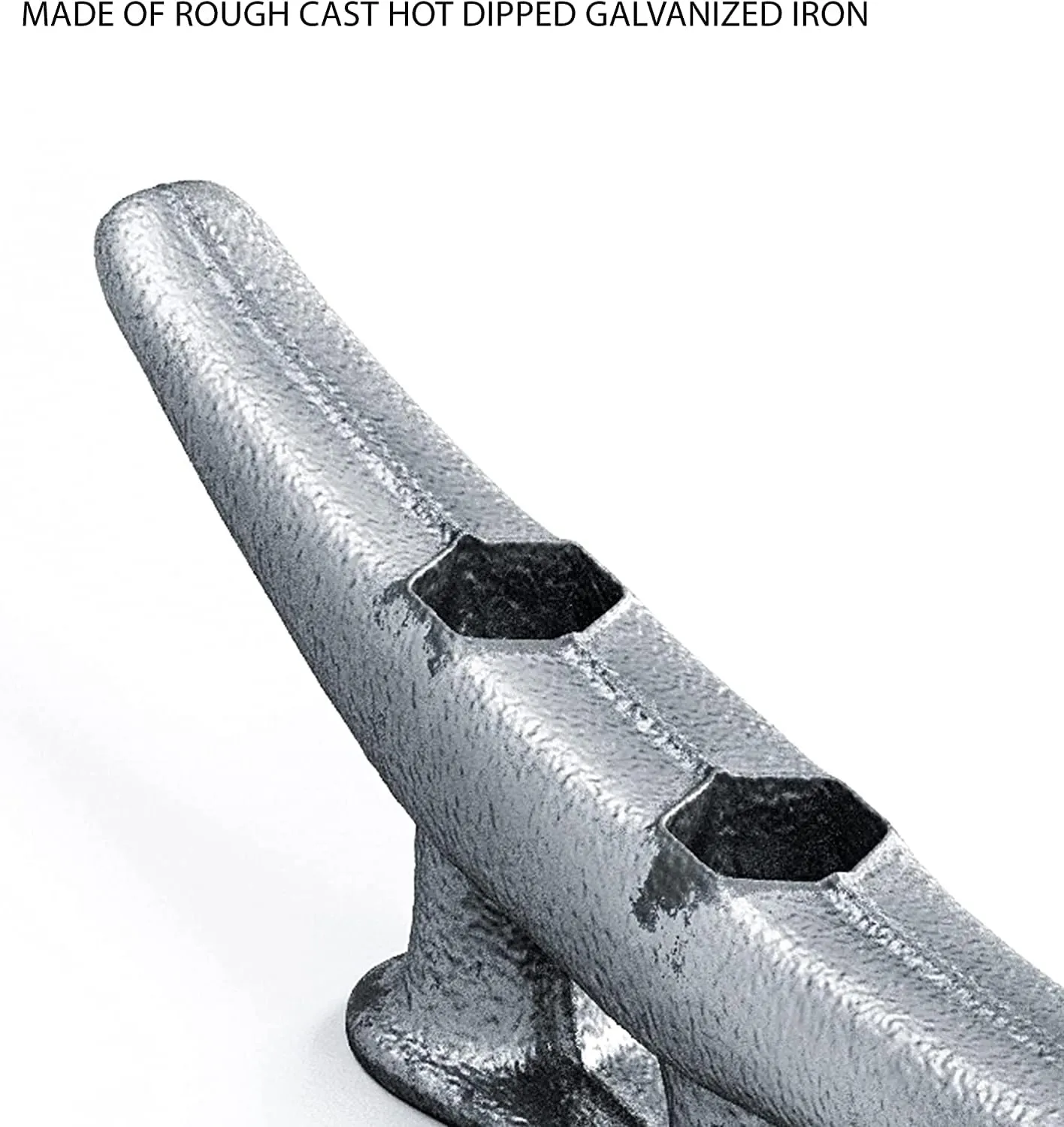 Simplified Living 4" Dock Cleats | Weatherproof Galvanized Cast Iron 4 Inch Boat Cleat Tie Downs for Marine Pier or Decorative Nautical Maritime Decor | 4, 8 or 16 Pack