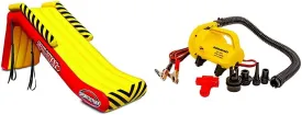 SportsStuff Spillway Dock Slide - Inflatable Pontoon Slide, Yellow & Red, Large