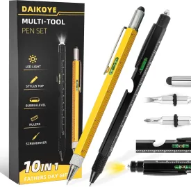 Stocking Stuffers,Gifts for Men from Daughter Son Wife, Multitool Pen 10 in 1 Multi Tool Gifts for Dad Men Grandpa Christmas Day Gifts from Son Husband's Gift Fathers Gift