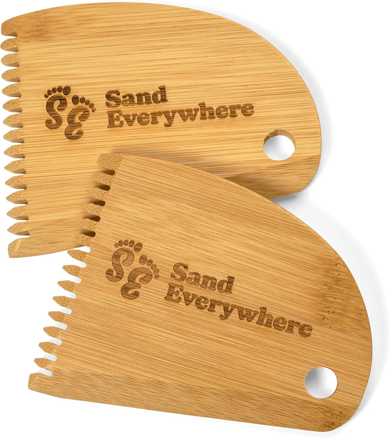 Surf Wax Comb 2 Pack - Bamboo Surf Board Wax Scraper and Wax Remover Pack Surf Wax Combs: Scraper Tool, Wax Remover- Works with Sex Wax, Sticky Bumps & More- Cheap Gifts for Surfers