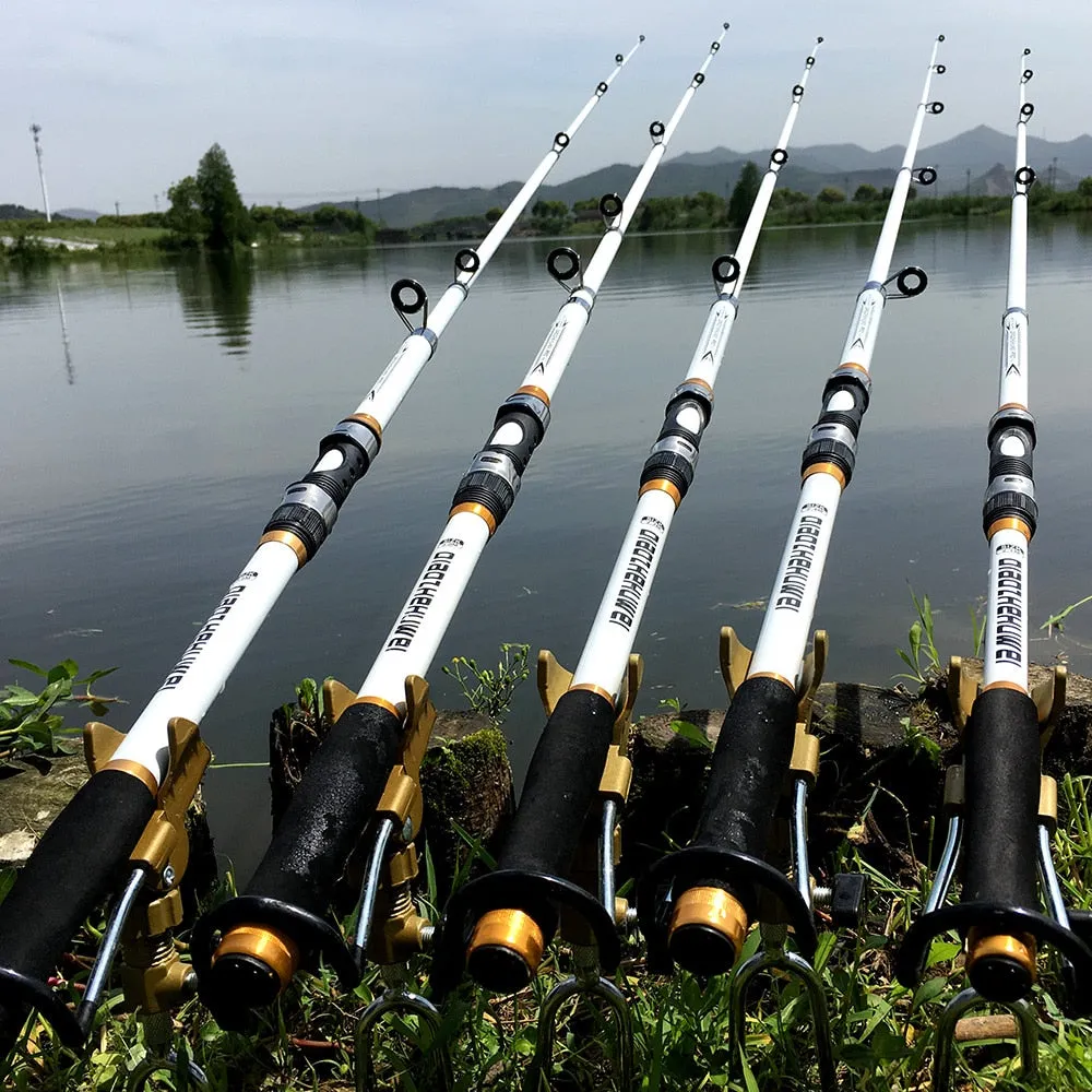 Teleskopiskt Fiskespö från GHOTDA 2.1M -3.6M Carp Fishing Rod feeder Hard FRP Carbon Fiber Telescopic Fishing Rod fishing pole