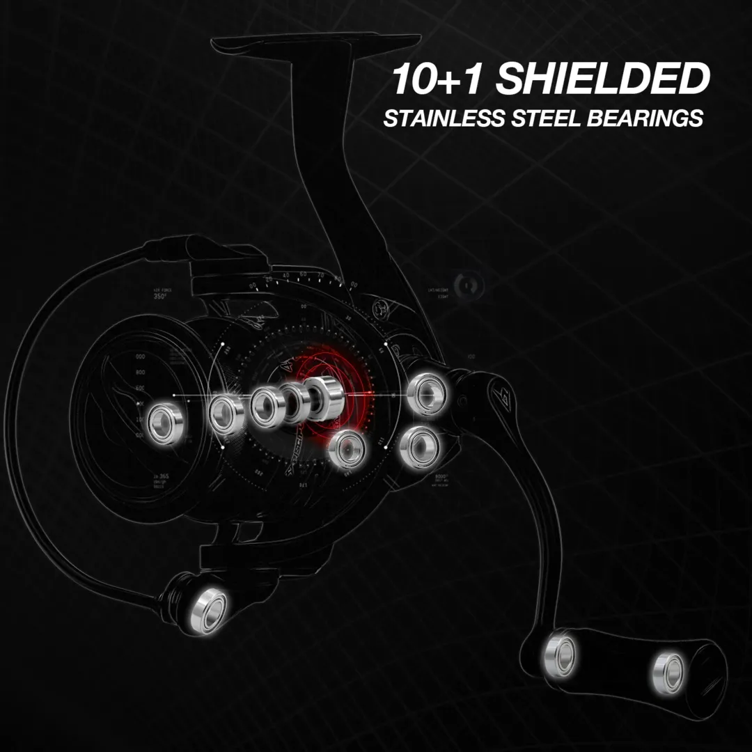 Ultra Smooth Powerful Carbon Fiber Spinning Reel