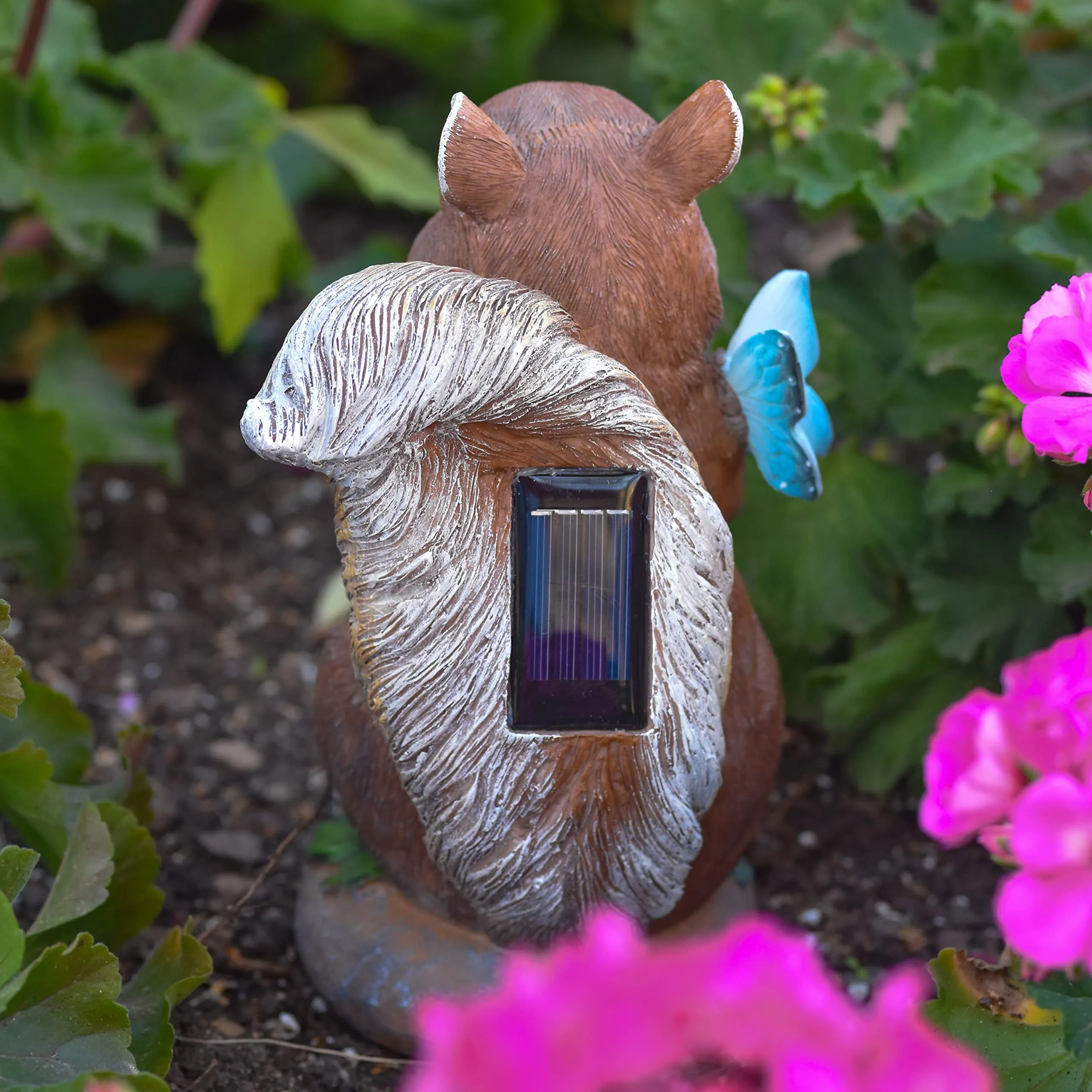 VP Home Charming Squirrel Solar Powered LED Outdoor Decor Garden