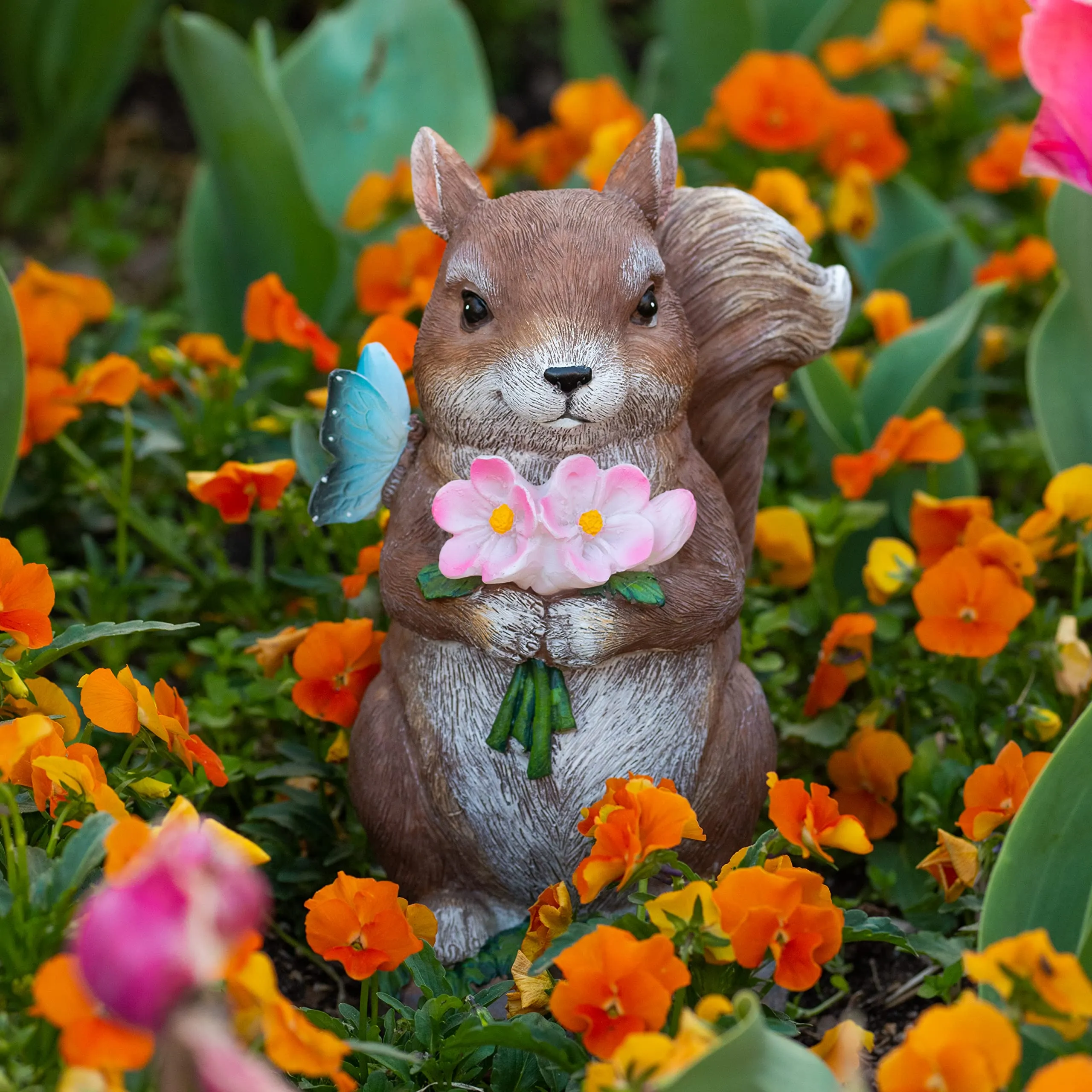VP Home Charming Squirrel Solar Powered LED Outdoor Decor Garden
