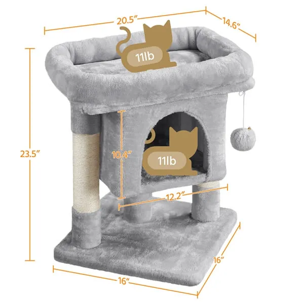 Yaheetech 23.5in Cat Tree Tower