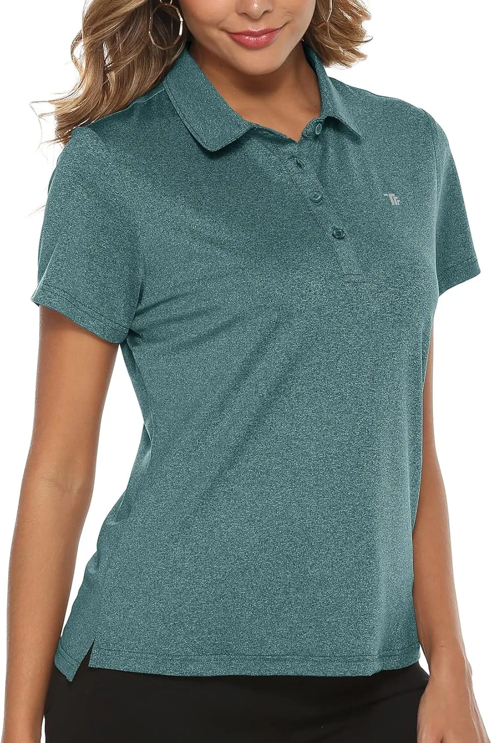 YSENTO Women Golf Shirts Clothes Dry Fit Short Sleeve Moisture Wicking Collared Polo Shirts Tops Apparel
